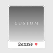 Eleganter Text über einfaches, modernes Grau Ombre Aufkleber (Blatt)