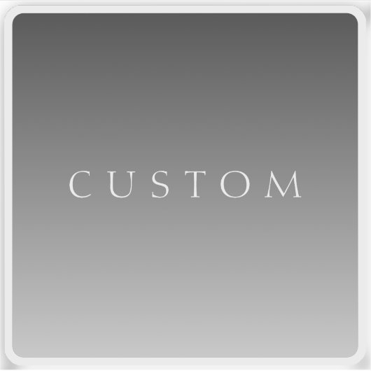 Eleganter Text über einfaches, modernes Grau Ombre Aufkleber (Vorderseite)