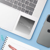 Eleganter Text über einfaches, modernes Grau Ombre Aufkleber (Laptop mit iPhone)