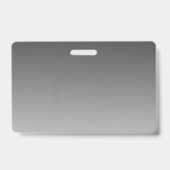 Eleganter Text über einfaches, modernes Grau Ombre Ausweis (Rückseite)