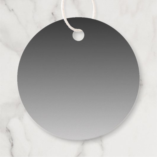 Eleganter Text über einfaches, modernes Grau Ombre Geschenkanhänger (Rückseite)