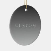 Eleganter Text über einfaches, modernes Grau Ombre Keramik Ornament (Rechts)