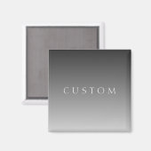 Eleganter Text über einfaches, modernes Grau Ombre Magnet (Vorderseite/Rückseite)