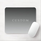 Eleganter Text über einfaches, modernes Grau Ombre Mousepad (Mit Mouse)