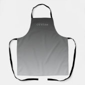 Eleganter Text über einfaches, modernes Grau Ombre Schürze (Vorderseite)