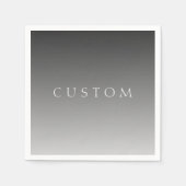 Eleganter Text über einfaches, modernes Grau Ombre Serviette (Vorderseite)