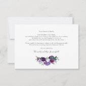 Eleganter Text und Fotos Hochzeit Vielen Dank Dankeskarte (Rückseite)