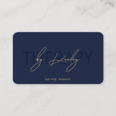 Eleganter Therapeut Physiotherapeut Dark Navy Blue Visitenkarte (Vorderseite)