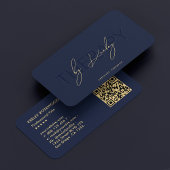 Eleganter Therapeut Physiotherapeut Dark Navy Blue Visitenkarte