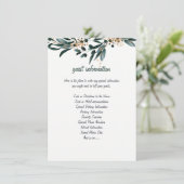 ELEGANTER TIEFER BLUE FLORAL WEDING EINLADUNG (Stehend Vorderseite)