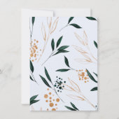 ELEGANTER TIEFER BLUE FLORAL WEDING EINLADUNG (Rückseite)