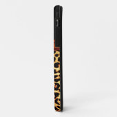 Eleganter Tierdruck-Imitat-Diamant mit Monogramm Case-Mate iPhone Hülle (Hinten/Links)