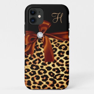 Eleganter Tierdruck-Imitat-Diamant mit Monogramm Case-Mate iPhone Hülle