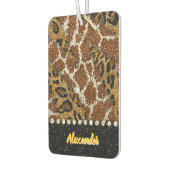 Eleganter Tierdruck mit Funkeln Autolufterfrischer (Links)