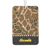 Eleganter Tierdruck mit Funkeln Autolufterfrischer (Rückseite)