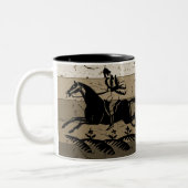 Eleganter Tiersport für Reitfreunde Zweifarbige Tasse (Links)