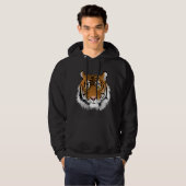 Eleganter Tigerprint für ihn schwarz Hoodie (Vorne ganz)