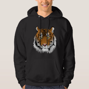 Eleganter Tigerprint für ihn schwarz Hoodie