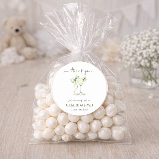 Eleganter Tini auf dem Weg Danke Runder Aufkleber