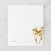 Eleganter Tischschmuck mit goldenen Bögen Platzkarte (Außenseite Aufgefaltet)