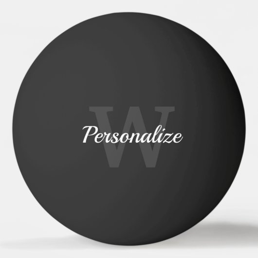 Eleganter Tischtennis aus Schwarz und Weiß-individ Tischtennisball (Vorderseite)