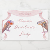 Eleganter Toast - Custom Bachelorette Mini Champag Schaumweinetikett (Einzelnes Label)