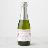 Eleganter Toast - Custom Bachelorette Mini Champag Schaumweinetikett (Vorderseite)