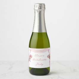 Eleganter Toast - Custom Bachelorette Mini Champag Schaumweinetikett