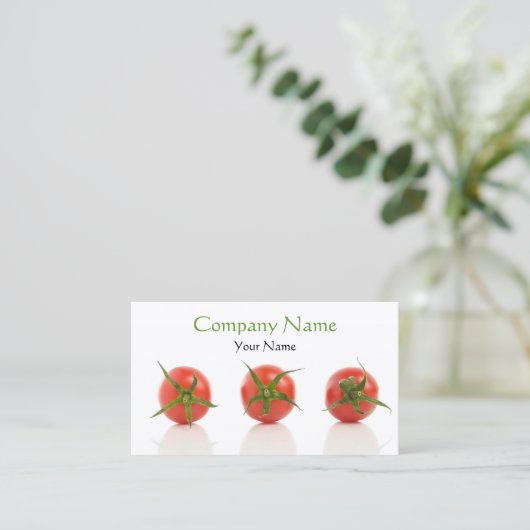 Eleganter Tomato Foto Gesundheit Bio Landwirtschaf Visitenkarte (Stehend Vorderseite)