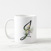 Eleganter Topographischer Buchstabe "J" Wasserfarb Kaffeetasse (Links)