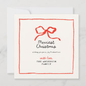 Eleganter, traditioneller roter Bug Weihnachten (Vorderseite)