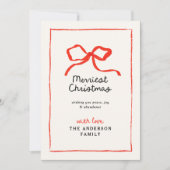 Eleganter, traditioneller roter Bug Weihnachten (Vorderseite)