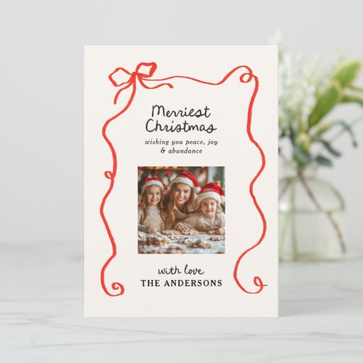 Eleganter, traditioneller roter Bug Weihnachten (Stehend Vorderseite)