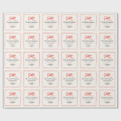 Eleganter, traditioneller roter Bug Weihnachten Geschenkpapier (Flach)