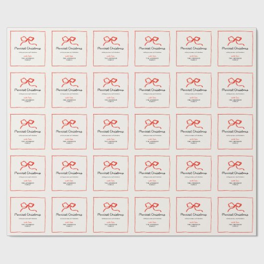 Eleganter, traditioneller roter Bug Weihnachten Geschenkpapier (Flach)