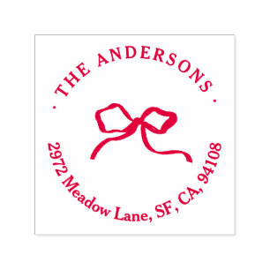 Eleganter, traditioneller roter Bug Weihnachten Permastempel