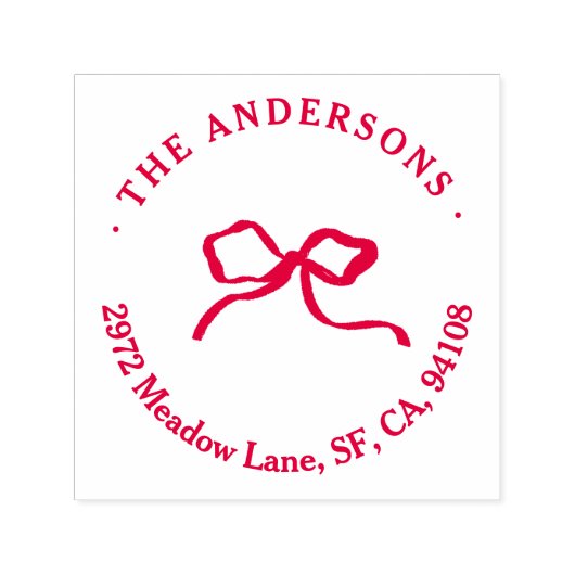 Eleganter, traditioneller roter Bug Weihnachten Permastempel (Design)