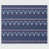 Eleganter Traditioneller Strick Geschenkpapier (Flach)