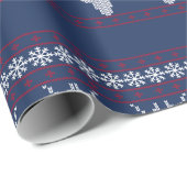 Eleganter Traditioneller Strick Geschenkpapier (Rolleneckpunkt)