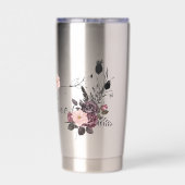 Eleganter, transparenter Personalisierter Name Thermobecher (Rückseite)