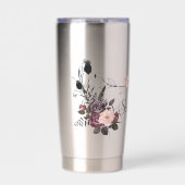 Eleganter, transparenter Personalisierter Name Thermobecher (Vorderseite)
