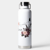 Eleganter, transparenter Personalisierter Name Trinkflasche (Rückseite)