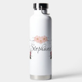 Eleganter, transparenter Personalisierter Name Trinkflasche (links)