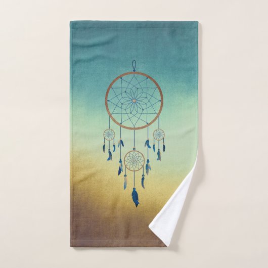 Eleganter Träumer oder blaubraun personalisiert Badhandtuch Set (Handtuch)