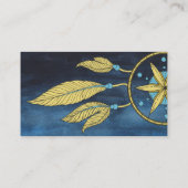 Eleganter Traumfänger Feathers Yoga Instructor Visitenkarte (Rückseite)