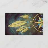 Eleganter Traumfänger Feathers Yoga Instructor Visitenkarte (Rückseite)