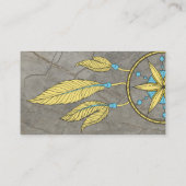 Eleganter Traumfänger versieht Yoga-Lehrer mit Visitenkarte (Rückseite)