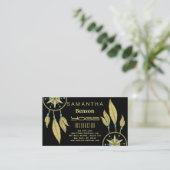 Eleganter Traumfänger versieht Yoga-Lehrer mit Visitenkarte (Stehend Vorderseite)