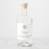 Eleganter Trauzeuge Monogram Alkoholflaschenetikett (Vorderseite)