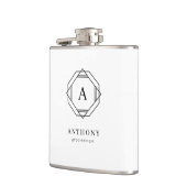 Eleganter Trauzeuge Monogram Vinyl Wrapped Flask Flachmann (Links)